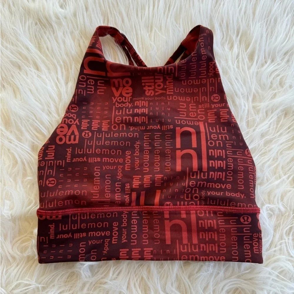 Lululemon Energy High-Neck Longline Bra *Medium Support, B-D Cups Women’s Size 2